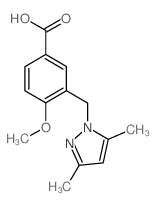 3-(3,5-DIMETHYL-PYRAZOL-1-YLMETHYL)-4-METHOXY-BENZOIC ACID Structure