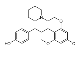 4-[3-[2,4-dimethoxy-6-(2-piperidin-1-ylethoxy)phenyl]propyl]phenol结构式
