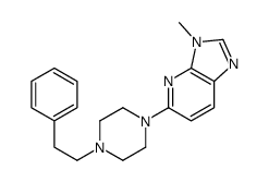 3-methyl-5-[4-(2-phenylethyl)piperazin-1-yl]imidazo[4,5-b]pyridine结构式