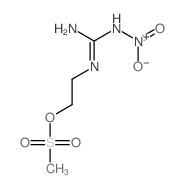 hydroxy-[(N-(2-methylsulfonyloxyethyl)carbamimidoyl)amino]-oxo-azanium结构式