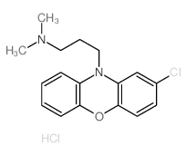 3-(2-chlorophenoxazin-10-yl)-N,N-dimethyl-propan-1-amine结构式