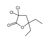 3,3-dichloro-5,5-diethyloxolan-2-one Structure