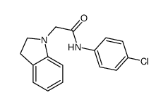 N-(4-chlorophenyl)-2-(2,3-dihydroindol-1-yl)acetamide结构式