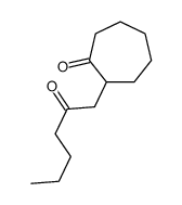 2-(2-oxohexyl)cycloheptan-1-one结构式