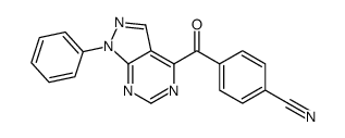 4-(1-phenylpyrazolo[3,4-d]pyrimidine-4-carbonyl)benzonitrile结构式