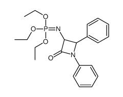 1,4-diphenyl-3-[(triethoxy-λ5-phosphanylidene)amino]azetidin-2-one结构式