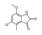 5-chloro-7-methoxy-4-methyl-1H-indole-2,3-dione结构式