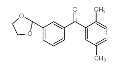 2,5-DIMETHYL-3'-(1,3-DIOXOLAN-2-YL)BENZOPHENONE结构式