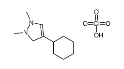 4-cyclohexyl-1,2-dimethyl-1,3-dihydropyrazol-1-ium,perchlorate Structure