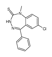 7-Chlor-1-methyl-5-phenyl-2-thioxo-2,3-dihydro-1H-1,3,4-benzotriazepin结构式