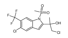 1-Chloro-2-(5-chloro-1-methanesulfonyl-6-trifluoromethyl-1H-indol-2-yl)-propan-2-ol Structure