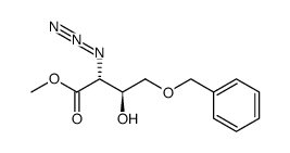 (2R,3S)-2-azido-4-benzyloxy-3-hydroxybutanoic acid methyl ester Structure