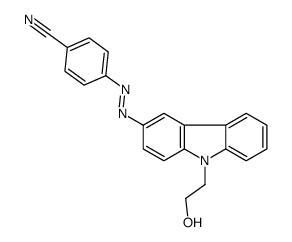 4-[[9-(2-hydroxyethyl)carbazol-3-yl]diazenyl]benzonitrile结构式