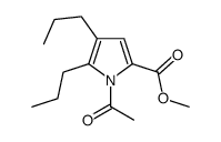 methyl 1-acetyl-4,5-dipropylpyrrole-2-carboxylate结构式