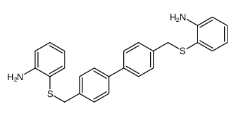 2-[[4-[4-[(2-aminophenyl)sulfanylmethyl]phenyl]phenyl]methylsulfanyl]aniline Structure
