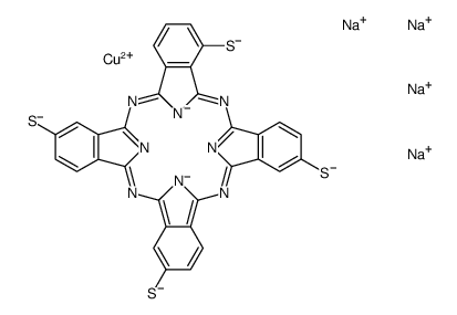 [29H,31H-phthalocyanine-2,9,16,24-tetrathiolato(2-)-N29,N30,N31,N32]copper, tetrasodium salt结构式