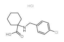 1-[(4-chlorophenyl)methylamino]cyclohexane-1-carboxylic acid Structure