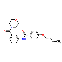 4-Butoxy-N-[3-(4-morpholinylcarbonyl)phenyl]benzamide结构式