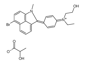 6-bromo-2-[4-[ethyl(2-hydroxyethyl)amino]phenyl]-1-methylbenz[cd]indolium lactate structure