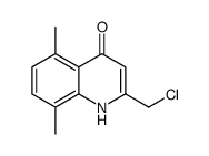 2-(chloromethyl)-5,8-dimethyl-1H-quinolin-4-one结构式