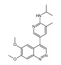 5-(6,7-dimethoxycinnolin-4-yl)-N-isopropyl-3-methylpyridin-2-amine structure