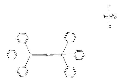 bis(triphenylphosphine)iminium tetracarbonyldeuterioferrate(0) Structure
