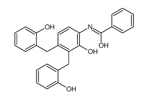 N-[2-hydroxy-3,4-bis[(2-hydroxyphenyl)methyl]phenyl]benzamide Structure