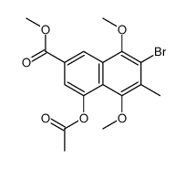Methyl 4-acetoxy-7-bromo-5,8-dimethoxy-6-methyl-2-naphthoate Structure
