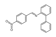 biphenyl-2-yl-(4-nitrobenzylidene)amine Structure