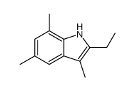 2-ethyl-3,5,7-trimethyl-1H-indole结构式