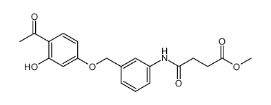 4-<<3-<(4-acetyl-3-hydroxyphenoxy)methyl>phenyl>amino>-4-oxobutanoic acid, methyl ester Structure