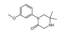 1-(3-methoxyphenyl)-5,5-dimethylpiperazin-2-one结构式