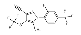 5-amino-3-cyano-1-(2-fluoro-4-trifluoromethylphenyl)-4-trifluoromethylthiopyrazole结构式