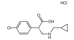 (S)-2-(4-chlorophenyl)-3-(cyclopropylmethylamino)propanoic acid hydrochloride Structure