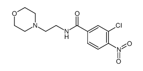 3-chloro-N-(2-morpholin-4-ylethyl)-4-nitro-benzamide Structure