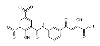 2-hydroxy-4-(3-(2-hydroxy-3,5-dinitrobenzamido)phenyl)-4-oxobut-2-enoic acid Structure