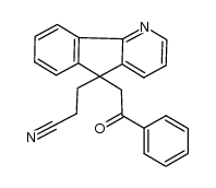 9-(β-cyanoethyl)-9-phenacyl-4-azafluorene结构式