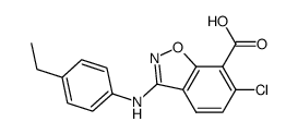 6-Chloro-3-(4-ethylphenylamino)benzo[d]isoxazole-7-carboxylic acid结构式