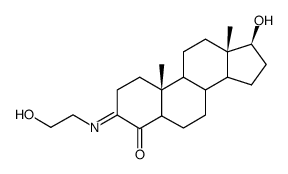 3β-Hydroxyethylimino-androsten-4-on-17β-ol结构式