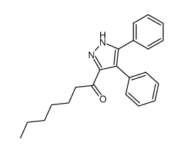 1-(4,5-diphenyl-1(2)H-pyrazol-3-yl)-heptan-1-one Structure