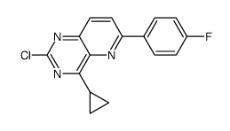 2-chloro-4-cyclopropyl-6-(4-fluorophenyl)-pyrido[3,2-d]pyrimidine结构式
