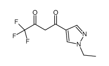 1-(1-ETHYL-1H-PYRAZOL-4-YL)-4,4,4-TRIFLUORO-BUTANE-1,3-DIONE结构式