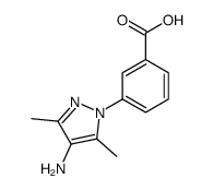 3-(4-amino-3,5-dimethylpyrazol-1-yl)benzoic acid结构式