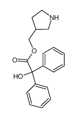 hydroxy-diphenyl-acetic acid pyrrolidin-3-ylmethyl ester结构式