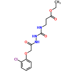 Ethyl N-({2-[(2-chlorophenoxy)acetyl]hydrazino}carbonyl)-β-alaninate Structure