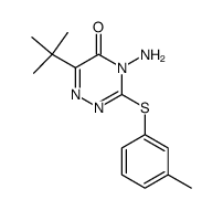 4-Amino-6-tert-butyl-3-m-tolylsulfanyl-4H-[1,2,4]triazin-5-one结构式