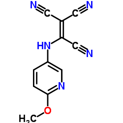 2-[(6-Methoxy-3-pyridinyl)amino]-1,1,2-ethenetricarbonitrile Structure