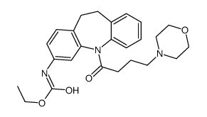 ethyl N-[11-(4-morpholin-4-ylbutanoyl)-5,6-dihydrobenzo[b][1]benzazepin-2-yl]carbamate结构式