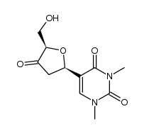 5-((2R,5R)-5-(hydroxymethyl)-4-oxotetrahydrofuran-2-yl)-1,3-dimethylpyrimidine-2,4(1H,3H)-dione结构式