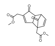 3,6-bismethoxycarbonylmethyltricyclo[3.2.1.0]deca-3,7-diene-2,10-dione结构式